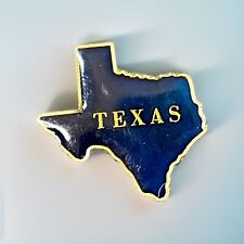 VTG Texas State Map Enamel Pin Souvenir Blue picture