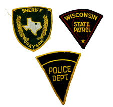 Lot Of 3 Vintage Sheriff Police State Patrol Patches picture