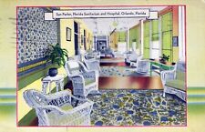 Sun Parlor, Florida Sanitarium in Orlando Postcard with Stamp 1941 picture