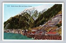 Juneau AK-Alaska, Scenic View Of City And Alaska Juneau Mine, Vintage Postcard picture
