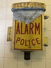 Original Emergency Fire Police Alarm Telephone Box With Telephone Still In It picture