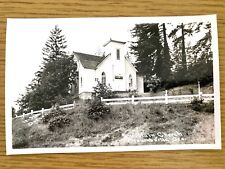 1940s RPPC - BROWNSVILLE, OREGON vintage real photo postcard CHRISTIAN CHURCH picture