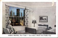 Abbey Hotel New York Ny Radio City 1953 51St Steet New York Pm Postcard picture