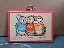 VTG Hallmark Shirt Tales Plaque Friends Bring Out The Best In Each Other 4.5x3.2 picture