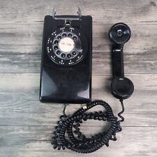 Vintage ITT Model A/B Model 554 Series Black Rotary Dial Wall Mount Telephone picture