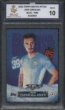 2022 Topps Match Attax Blue - Fire Jack Grealish 09/10 Graded MGC-10 picture