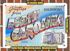 METAL SIGN - North Carolina Postcard - Greetings From Goldsboro, North Carolina picture