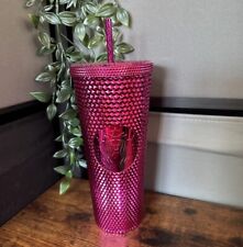 Starbucks 2022 Christmas Sangria Bling  Studded Tumbler 24 oz Cold Cup picture
