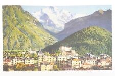 Antique Photograph Interlaken Jungfrau Switzerland Landscape Overview Postcard picture