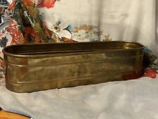 Vintage Hosley Solid Brass Oval Planter ~ 18” picture