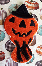 Halloween Classic Pumpkin Blow Mold embroidered PATCH Vintage style iron on picture