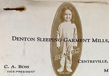 Vintage 1940 Denton Sleeping Garment Mills Employee Forty Plus Club Detroit MI picture