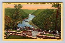 Hawk's Nest Rock State Park WV-West Virginia New River Canyon Vintage Postcard picture
