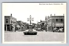 Columbiana OH-Ohio, Business District, Main Street from Square Vintage Postcard picture