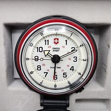 VTG Victroinox Swiss Army Travel Alarm Dual Time White Dial New Batt Box picture