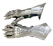Rare Armour Gauntlets Metal Gloves of Anciant King Knight Armor Medieval Prop picture