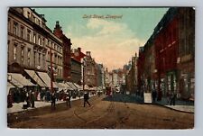 Liverpool-England, Lord Street, Advertisement, Antique, Vintage Postcard picture