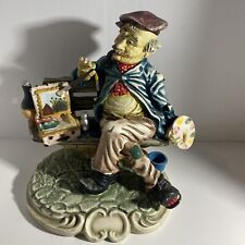 Vintage Portugal Figurine Man Painting On Bench Beautiful Details Rare picture