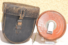 RARE GERMANY WW 2 1942 PIONEERS FIELD TAPE MEASURE WITH 1937 LEATHER BELT CASE picture
