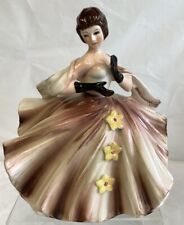 Beautiful Vintage Lefton 6 X 5 Inches Woman In Dress / Shawl Figurine picture