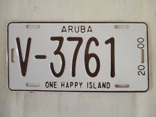 2000 Aruba Netherlands Antilles License Plate Tag HAPPY ISLAND picture