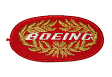 Vtg Boeing Jet Plane Airlines Aerospace 1970s Cloth Jacket Hat Patch New NOS picture