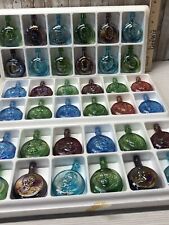 WHEATON COLLECTORS SET OF 36 MINI GLASS DECANTERS in org boxES -free ship 1970s picture