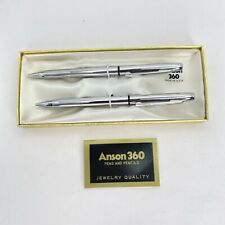 Vintage Anton  Pen And Pencil Set (CHROME) Company Logo picture