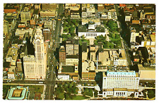 Columbus Ohio AERIAL VIEW DOWNTOWN Buildings Vintage Postcard Civic Center PC picture