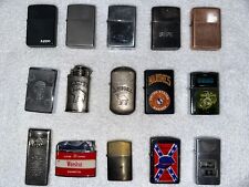 Lot Of (15) Vintage Zippo, Camel, Winston, Rebel  USMC Advertising Lighters picture