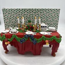 Dept 56 All Through The House Christmas Dinner Table 9313-0 Red Candlesticks picture
