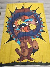 Vintage Native American Aboriginal Indigenous Silk Painting Batik - B.K. Simon picture