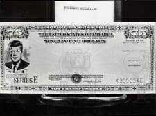 1964 Press Photo New $75 US Savings Bonds bears intriguing photo of John Kennedy picture