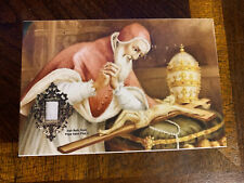Saint Pope Pius V hair strand lock relic Catholic Church Ex Capillis holy picture