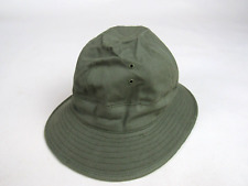 NOS Original Vtg 1942 WWII WAC HBT Green Daisy Mae Hat Bucket Sun 1940s 6 5/8 picture
