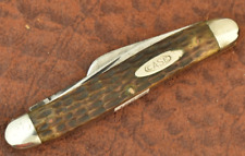 VINTAGE CASE TESTED XX 1920-1940 GREEN BONE STOCKMAN KNIFE NICE (16276) picture