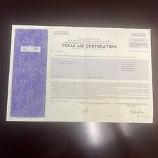 Texas Air Corporation 1990 Junior Preferred Stock Certificate picture