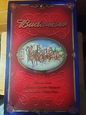 2000 Budweiser Millennium Limited Edition Bottle Four Glasses & Cover Box Sealed picture