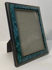 5x7 Vintage Blue Marble Antique Themed Gold Boarder Picture Photo Frame picture