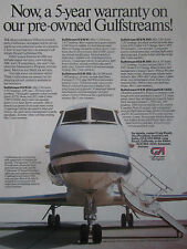 5/1991 PUB GULFSTREAM II III IV EXECUTIVE AIRCRAFT AIRCRAFT AIRCRAFT ORIGINAL AD picture