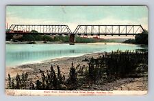 Hamilton OH-Ohio, Miami River, Black Street Bridge, Vintage c1908 Postcard picture