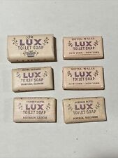 6 Vintage LUX Toilet Hotel Travel Mini Sample Hand Soap Bar Lever Bros New York picture