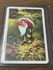 Vintage Rare French Disney 🎥 Card Game Grumpy Snow White Playing Card RARE picture