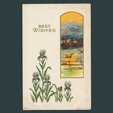 Antique Posted 1912 Easter Greetings Postcard Julius Bien picture