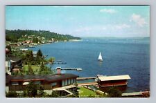 Seattle WA-Washington, Lake Washington, Antique Vintage Souvenir Postcard picture
