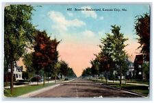 Kansas City Missouri Postcard Scarrit Boulevard Exterior c1910 Vintage Antique picture