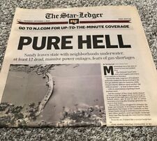 2012 NOVEMBER 1 -THE STAR-LEDGER NEWSPAPER  - THURSDAY - PURE HELL- SANDY STORM picture