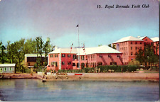 Vintage 1930's 40's Royal Bermuda Yacht Club RBYC Hamilton Harbor Postcard  picture