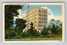 Norristown PA-Pennsylvania, Montgomery Hospital, Antique Vintage Postcard picture