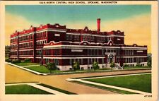 Spokane WA-Washington, North Central High School, Vintage Postcard picture